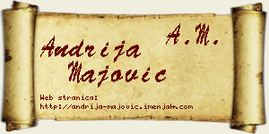 Andrija Majović vizit kartica
